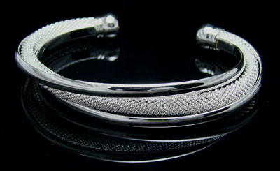 Super mooie asymetrische zilveren armband