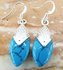Mooie zilveren oorbellen met turquoise steen, diverse modellen_6