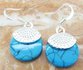 Mooie zilveren oorbellen met turquoise steen, diverse modellen_6